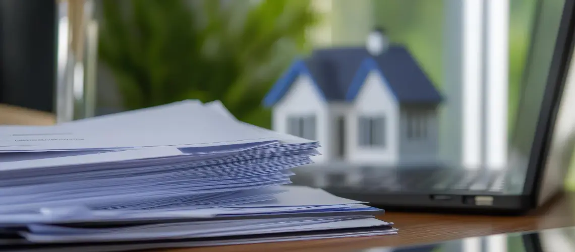 A professional property valuer assessing a home